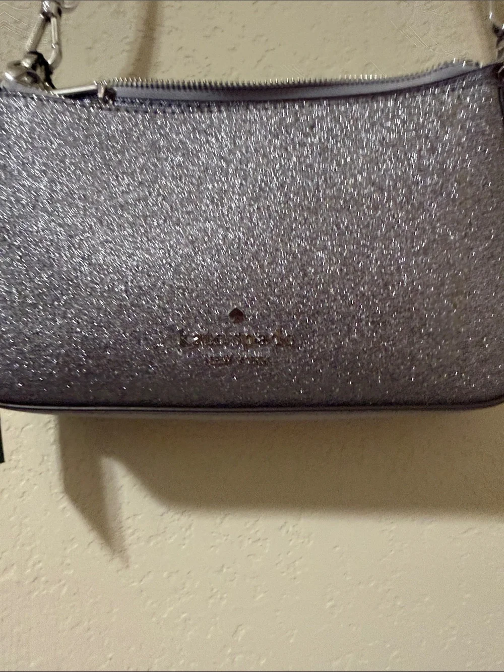 kate spade Silver Glitter Crossbody Bags